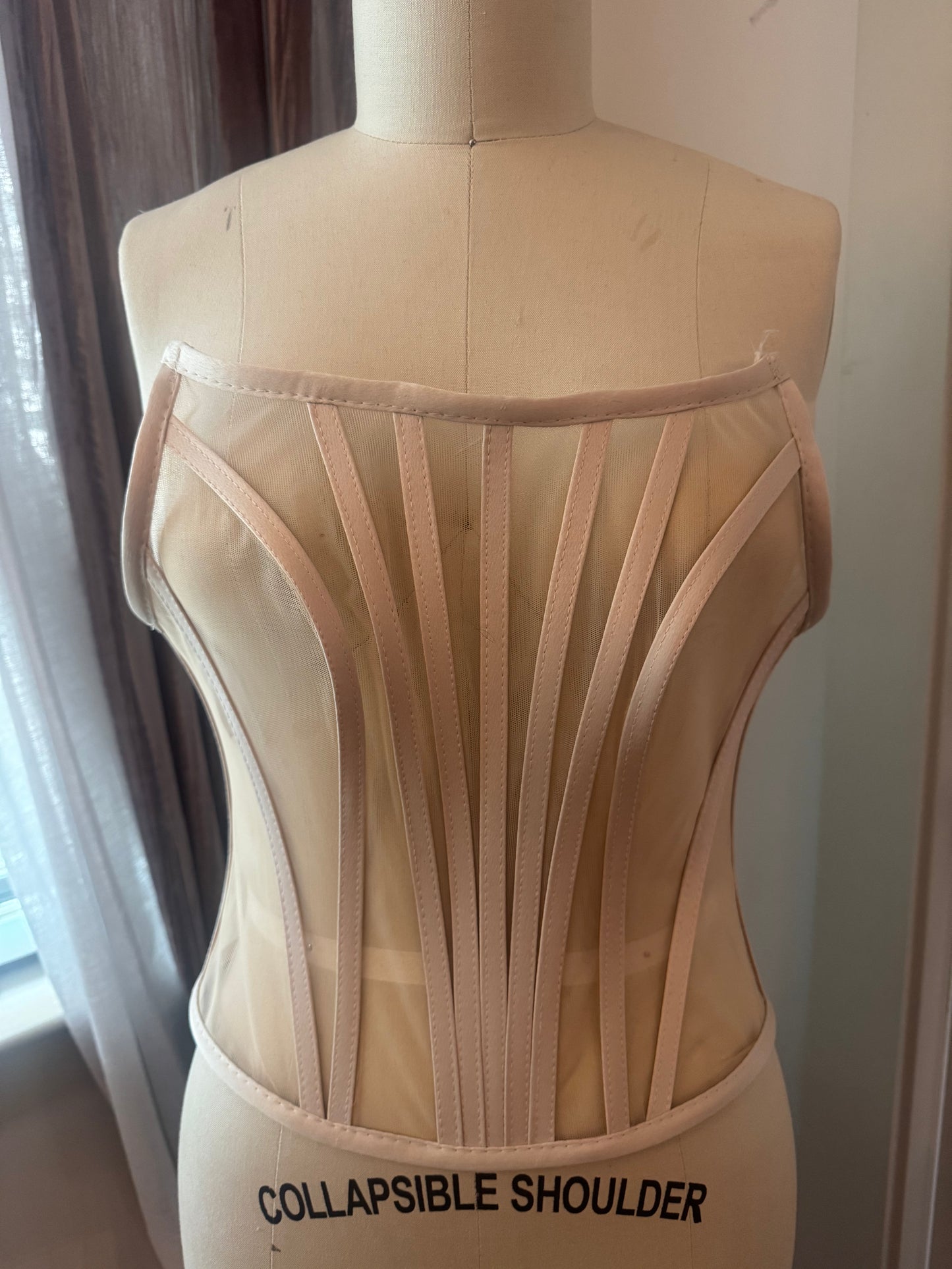 “Beige" U Shaped Corset