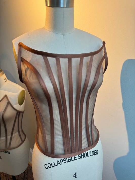 Brown Transparent Corset