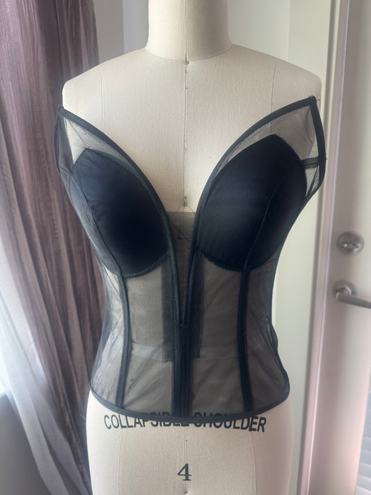 "Black" Cateye Style Corset