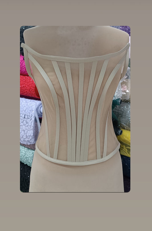 Beige Classic "U" Transparent Corset