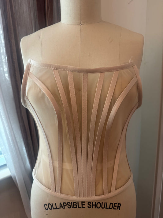 “Beige" U Shaped Corset