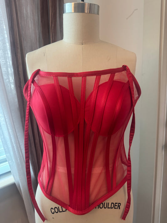 “Red" U Shaped Corset