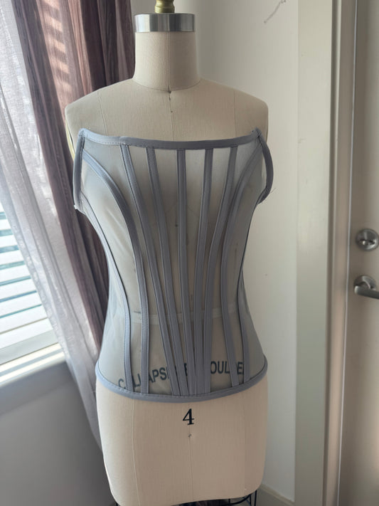 "Silver" U Shaped Corset